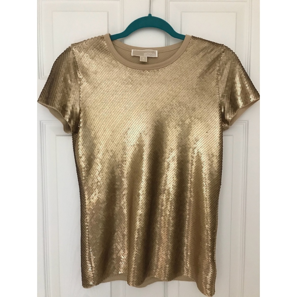Michael Kors | Gold Sequin Top